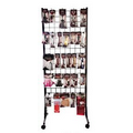 Two Sided Steel Tower Gridwall Rack w/Casters